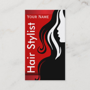 Silhouette Woman Salon Hair Stylist   Professional Business Card