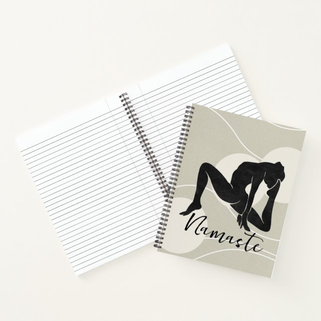 Silhouette yoga meditation journal namaste zen (Inside)