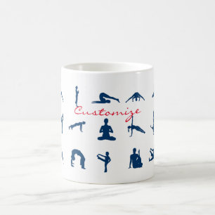 Silhouette Yoga Poses Thunder_Cove Coffee Mug
