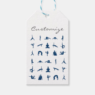 Silhouette Yoga Poses Thunder_Cove Gift Tags