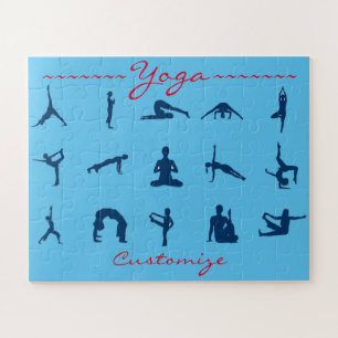 Silhouette Yoga Poses Thunder_Cove Jigsaw Puzzle