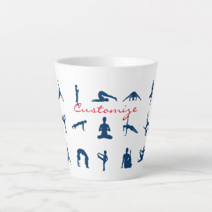 Silhouette Yoga Poses Thunder_Cove Latte Mug