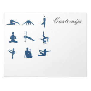 Silhouette Yoga Poses Thunder_Cove Notepad