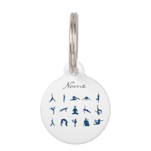 Silhouette Yoga Poses Thunder_Cove Pet Tag