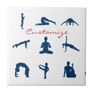 Silhouette Yoga Poses Thunder_Cove Tile
