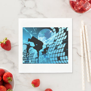 Silhouetted Dancers Paper Napkins