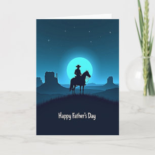 Silhouetted Fathers Day Card