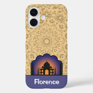 Silhouetted Taj Mahal Personalised Name Case-Mate iPhone 16 Case