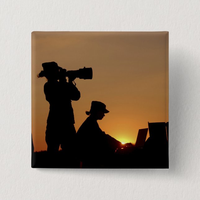 Silhouettes 15 Cm Square Badge (Front)