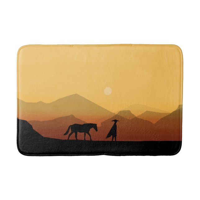 Silhouettes In The Desert Bath Mat (Front)