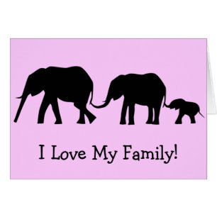 Silhouettes of 3 Elephants Holding Tails