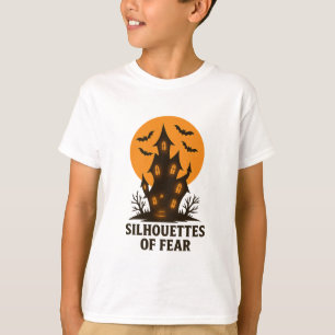 Silhouettes of Fear – Haunted House Halloween T-Shirt