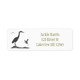 Silhouettes of Great Blue Heron