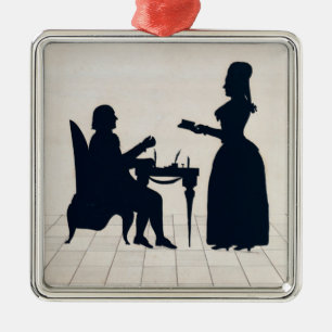 Silhouettes of Monsieur and Madame Roland Metal Tree Decoration