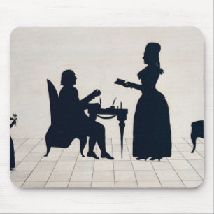 Silhouettes of Monsieur and Madame Roland Mouse Mat