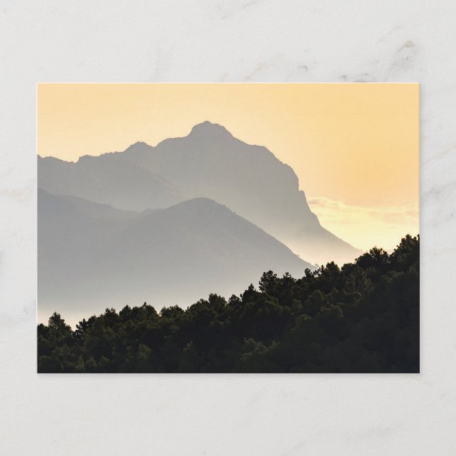 Silhouettes of Mountains Postcard (Front)