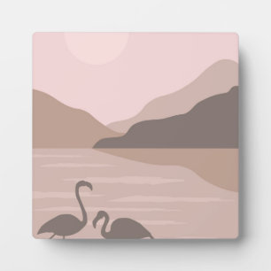 Silhouettes of palm trees plaque