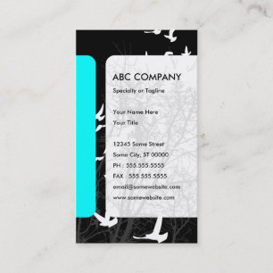 silhouscreen birds business card