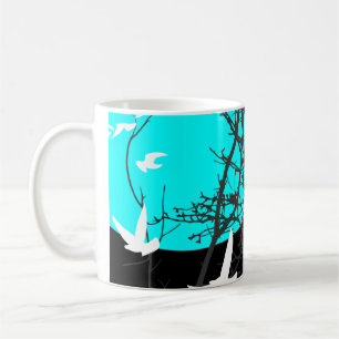 silhouscreen birds coffee mug