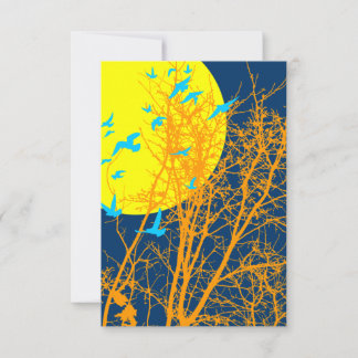 silhouscreen birds invitation