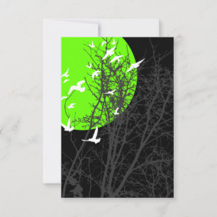 silhouscreen birds invitation