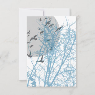 silhouscreen birds invitation