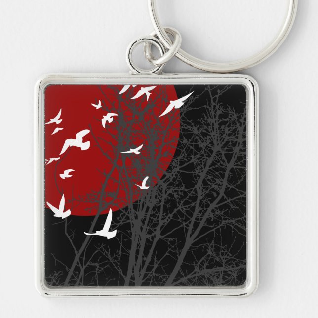 silhouscreen birds key ring (Front)