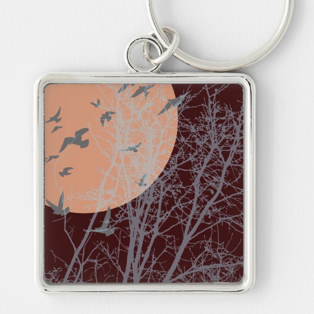 silhouscreen birds key ring (Front)