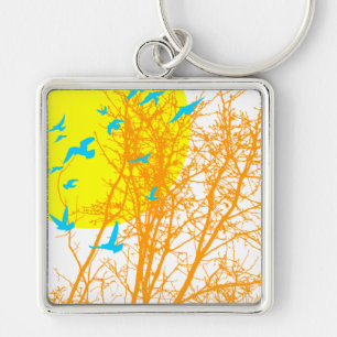 silhouscreen birds key ring