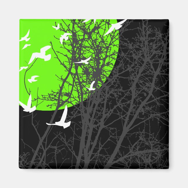 silhouscreen birds magnet (Front)