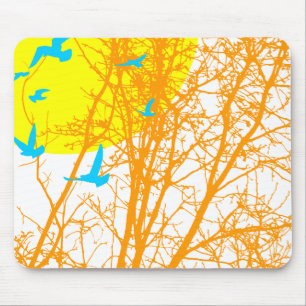 silhouscreen birds mouse mat