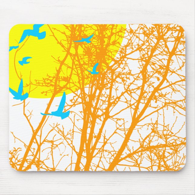 silhouscreen birds mouse mat (Front)
