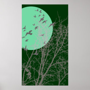 silhouscreen birds poster