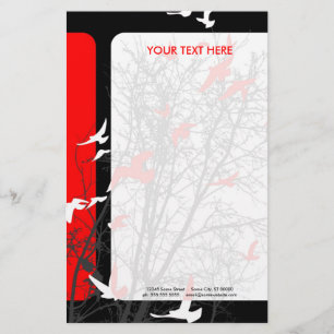 silhouscreen birds stationery