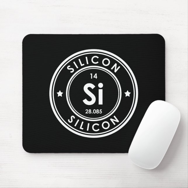 Silicon Element Black Mouse Pad (With Mouse)