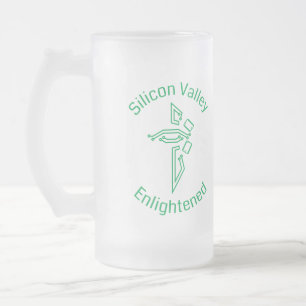 Silicon Valley Enlightened Frosted Pint Glass Frosted Glass Beer Mug