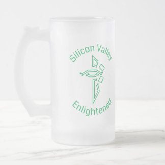 Silicon Valley Enlightened Frosted Pint Glass Frosted Glass Beer Mug