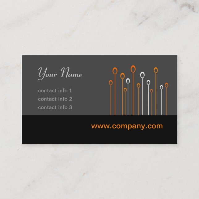 Silicon Valley Series - Black and Orange Business Card (Front)