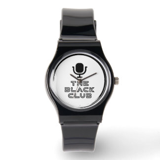 Silicone Black Club Watch w/ Black logo