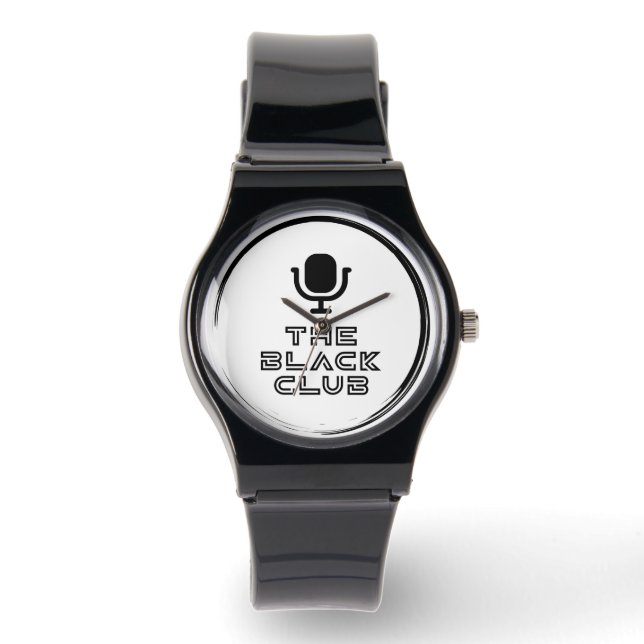 Silicone Black Club Watch w/ Black logo (Front)