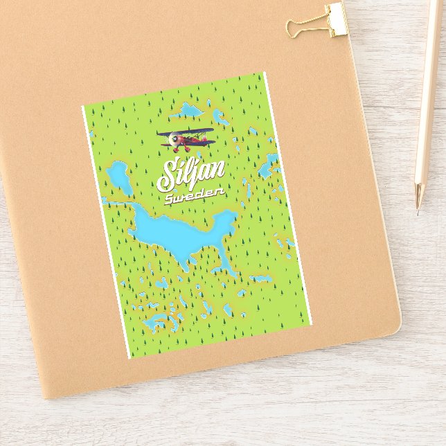Siljan Lake Sweden map (Notebook)