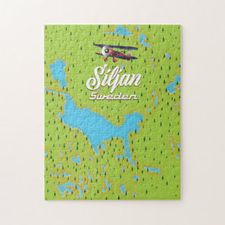 Siljan Lake Sweden map Jigsaw Puzzle