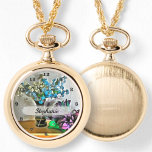 Silk and Corn Husk Flowers 2190 Necklace Watch<br><div class="desc">Painting "Silk and Corn Husk Flowers 2190" Collection Personalise on the product page or click the "Customise" button for more design options. Design created from my painting "Silk and Corn Husk Flowers 2190" capturing a scene of silk and corn husks flowers I bought at a market in Sayulita, Mexico. Matching...</div>