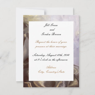 Silk and Organza Petals Wedding Invitation