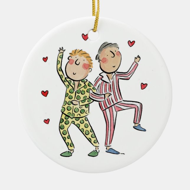 Silk Anniversary Ceramic Tree Decoration (Front)