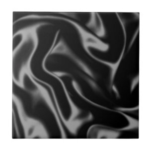 Silk Bright Black Silky Smooth Sober Luxurious Tile