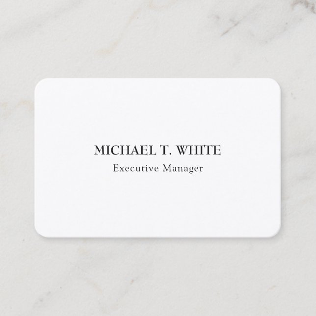 Silk Classical Minimalist Professional Elegant Business Card (Front)