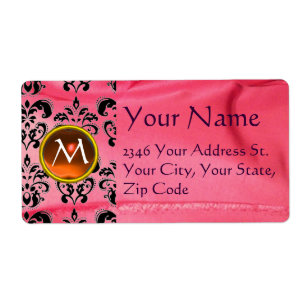 SILK DAMASK GEM orange pink