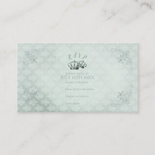 Silk Damask - Wedding RSVP Card