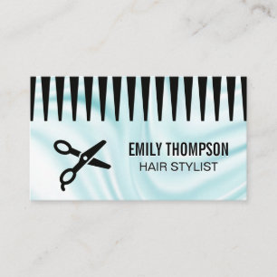 Silk Drapery   Comb Teeth Business Card